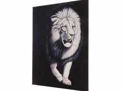 MCW Pintura al óleo León blanco pintado a mano