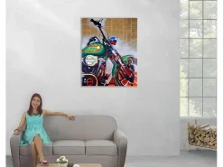 Best MCW Pintura al óleo moto pintada a mano Multicolor