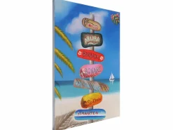 Outlet MCW Pintura al óleo señal de tráfico pintada a mano Multicolor