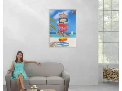 Outlet MCW Pintura al óleo señal de tráfico pintada a mano Multicolor