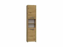 New PISA - Mueble de baño de estilo moderno - 170x40x30cm - Mueble de baño columna - Almacenamiento de baño - Imitación madera Columna De Baño
