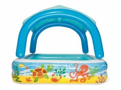 Discount Piscina de juegos con toldo 140x140x114 cm 52192 ES745043 Azul