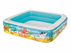 Discount Piscina de juegos con toldo 140x140x114 cm 52192 ES745043 Azul
