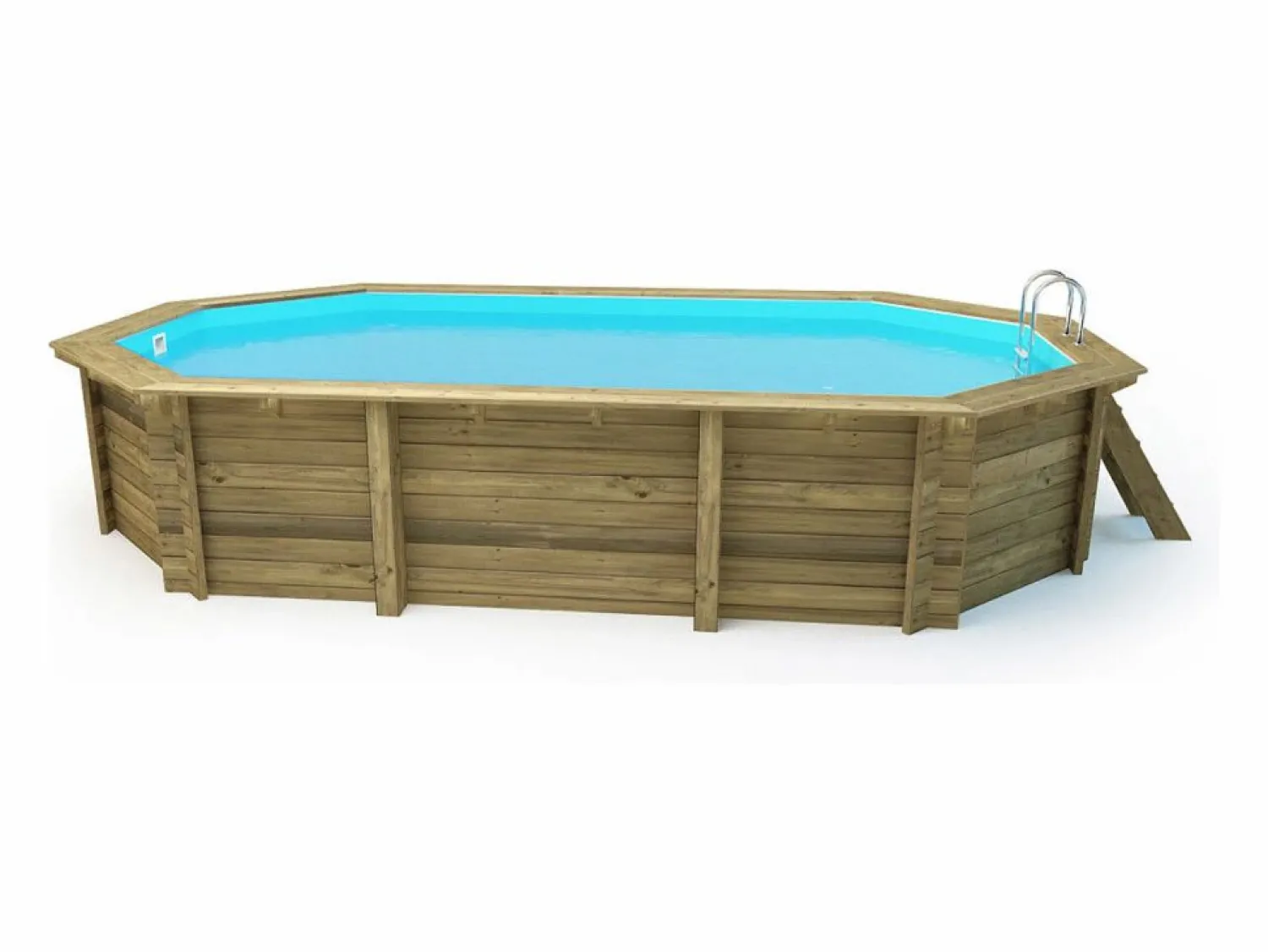 Discount Piscina de madera " Brazilia " 5,86 x 3,86 x 1,20 m - Cubierta con burbujas 180 µ - Cubierta de invierno 280 g/m². Piscina De Madera