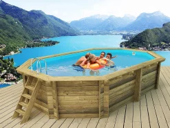 Habitat et jardin Piscina de madera "Miami 130" - 4,86 x 3,36 x 1,30 m