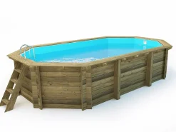 Habitat et jardin Piscina de madera "Palma" - 7.57 x 4.07 x 1.31 m