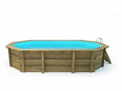 Habitat et jardin Piscina de madera "Palma" - 7.57 x 4.07 x 1.31 m