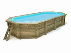 Outlet Habitat et jardin Piscina de madera "Sevilla" - 8.57 x 4.57 x 1.45 m Marru00f3n