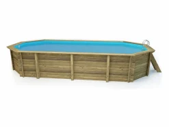 Outlet Habitat et jardin Piscina de madera "Sevilla" - 8.57 x 4.57 x 1.45 m Marru00f3n