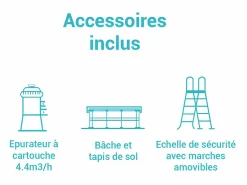 Discount Piscina desmontable Prism Frame Greywood 24311L con depuradora Ø549x122 cm Piscina Tubular