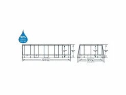 Bestway Piscina Desmontable Tubular Power Steel Oval 549x274x122 cm con Depuradora Cartucho 5.678 L/H con Cobertor y Escalera