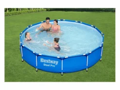 Bestway Piscina Desmontable Tubular Steel Pro 366x76 cm con Depuradora Cartucho 1.249 L/H