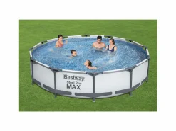 Bestway Piscina Desmontable Tubular Steel Pro Max 366x76 cm con Depuradora Cartucho 1.249 L/H Blanco