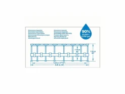 Outlet Bestway Piscina Desmontable Tubular Steel Pro Max Diseño Piedra Ø549x122 cm Depuradora Cartucho 5.678 L/H Cobertor y Escalera Gris