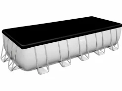 Bestway Piscina Desmontable Tubular Power Steel 640x274x132 cm Depuradora de Arena 5.678 L/H con Cobertor y Escalera