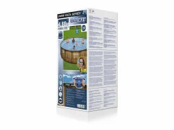 Concept-Usine Piscina elevada efecto ratán marrón 4,88x1,22 m HILO