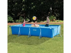 Clearance Intex Piscina elevada rectangular 450x220x84 cm con bomba Azul