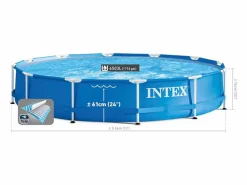 Intex Piscina elevada redonda 366x76 cm con bomba y cartucho
