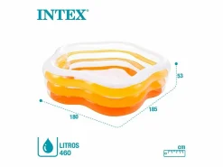 Sale Intex Piscina hinchable infantil Estrella 460L naranja 53x185x180 cm Multicolor