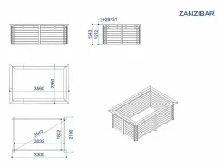 Habitat et jardin Piscina rectangular de madera 