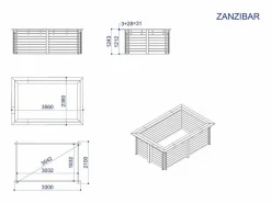 Outlet Habitat et jardin Piscina rectangular de madera 