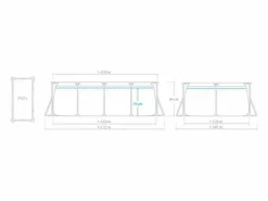 Intex Piscina rectangular Small Frame 28273 familiar 7127L 450x220 cm