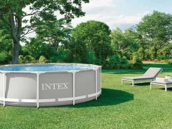 Discount Piscina redonda 366x99 cm con depuradora y escalera Piscina Tubular