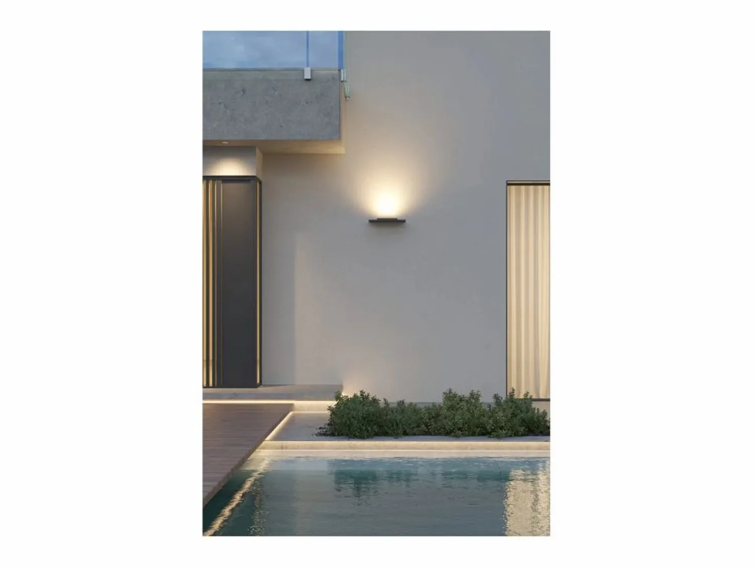 Pla Corten - Aplique de pared LED de 35 W con interruptor CCT 2700K/3200K/4000K en aluminio, luz de pared ascendente - Beneito & Faure