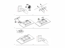 Pla XL - Aplique LED de pared de 35 W con interruptor CCT, 2700 K/3200 K/4000 K, aluminio, luz de pared ascendente - Beneito & Faure Blanco