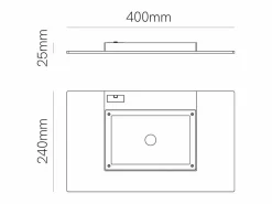 Online Pla XL - Aplique de pared LED de 35 W con interruptor CCT 2700K/3200K/4000K en aluminio, aplique de pared con luz ascendente - Beneito & Faure Negro