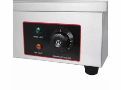 Online DripeX Placa de parrilla eléctrica de 4400W, con bandeja de recolección de aceite, 2 zonas, 300 ° C, 73x48x23cm Plateado