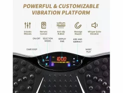 DripeX Placas de vibración de 220W, máquina de ejercicios de fitness de vibración, con control remoto y 2 bandas de resistencia, carga máxima150 kg