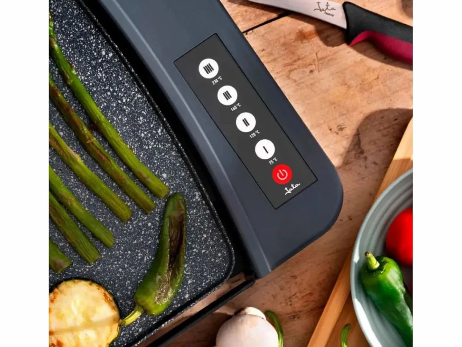 Plancha de asar Jata JEGR2851 2600W 4 temperaturas 28x46 cm