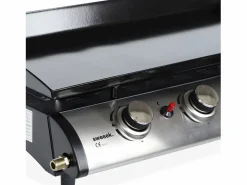 Sweeek Plancha de gas 4 quemadores de acero inoxidable con utensilios, 10kw