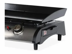 Sweeek Plancha de gas 4 quemadores de acero inoxidable con utensilios, 10kw
