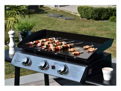 Happy Garden Plancha de gas SÉVILLE 3 quemadores 7,5kW - Negro