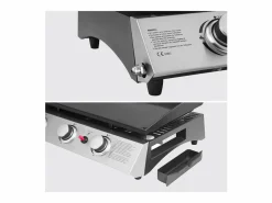 Happy Garden Plancha de gas SÉVILLE 3 quemadores 7,5kW - Negro