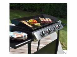 Plancha de gas VALENCIA 4 quemadores 10kW + carrito Plancha Cocina