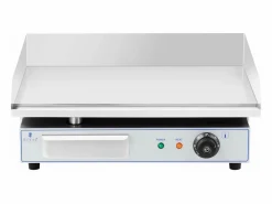 Helloshop26 Plancha eléctrica profesional de acero inoxidable para uso en restauración 1 quemador 55 x 40 cm (3000 vatios 550 x 400 mm lisa) 14_0004070