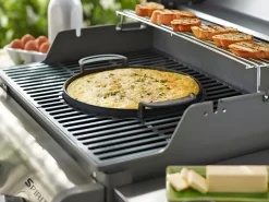Mobilibrico Plancha Plaque Weber Gourmet System de Hierro Fundido Esmaltado - Accesorio de Cocina para Barbacoa