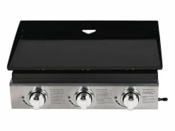 Outlet Habitat et jardin Plancha "Presto 3" - 3 quemadores - 7,5 kW - Gris Negro