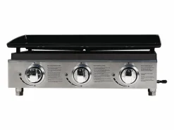Outlet Habitat et jardin Plancha "Presto 3" - 3 quemadores - 7,5 kW - Gris Negro