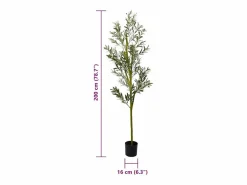 Clearance vidaxl Planta artificial Mediterráneo 800 hojas macetero + aceitunas Verde