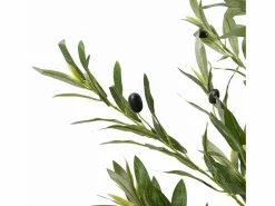 Clearance vidaxl Planta artificial Mediterráneo 800 hojas macetero + aceitunas Verde