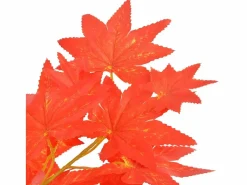 New Planta de arce artificial con maceta roja de 120 cm Planta Artificial