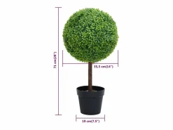Best Planta de boj artificial con maceta en forma de bola 71 cm Planta Artificial