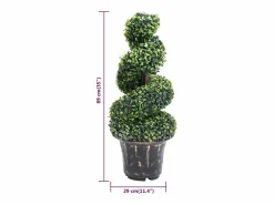 Discount Planta de boj artificial en espiral con maceta de 89 cm Planta Artificial