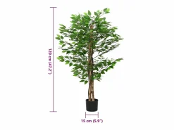 Clearance Planta ficus artificial 788 hojas 120 cm Planta Artificial