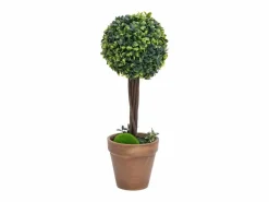 Plantas de Boj Artificiales 2 piezas con Macetas Bola 56 cm