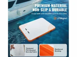 Plataforma Flotante Inflable SucceBuy, 304×243 cm con Escalera